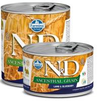 Farmina N&D Ancestral Grain Dog Adult Mini (ягненок, черника) в зоомагазине Лепшы Сябар