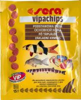 Sera Корм для рыб Vipachips, пакетик, 15 г. в зоомагазине Лепшы Сябар
