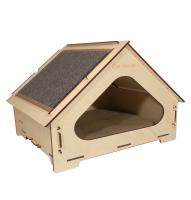 Домик фанерный Cat House "Шалле" в зоомагазине Лепшы Сябар