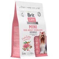 Brit Care Adult Mini Sterilised Metabolic (индейка) в зоомагазине Лепшы Сябар