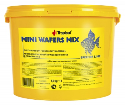 BREEDER LINE MINI WAFERS MIX (чипсы) многокомпонентный корм для донных рыб и ракообразных 5,5 кг