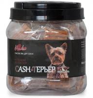 GreenQZin Колбаски "CASH-ТЕРЬЕР" с мясом лосося, 520 г в зоомагазине Лепшы Сябар