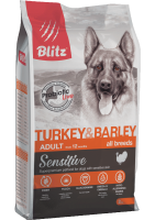 BLitz Sensitive Adult All Breeds (индейка, ячмень) в зоомагазине Лепшы Сябар