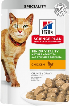 Hill's Science Plan Senior Vitality (курица), 85 г в зоомагазине Лепшы Сябар