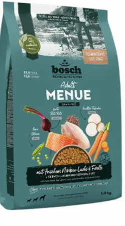 Bosch HPC Menue Adult (лосось, форель) в зоомагазине Лепшы Сябар