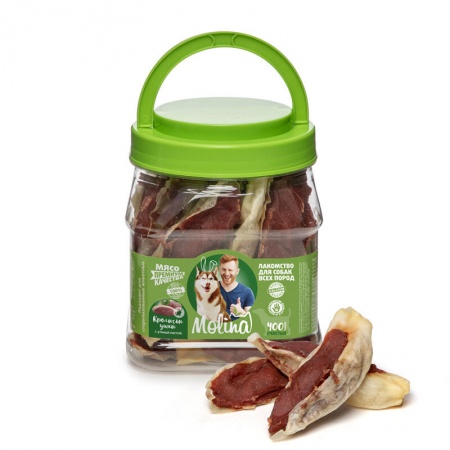Molina лакомство (кроличьи ушки с утиной пастой), 400 г в зоомагазине Лепшы Сябар
