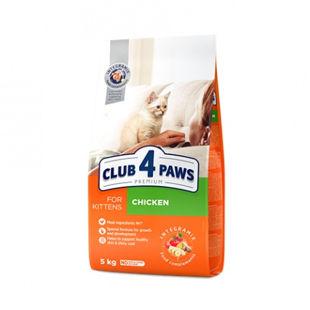CLUB 4 PAWS PREMIUM "ДЛЯ КОТЯТ" (курица) в зоомагазине Лепшы Сябар
