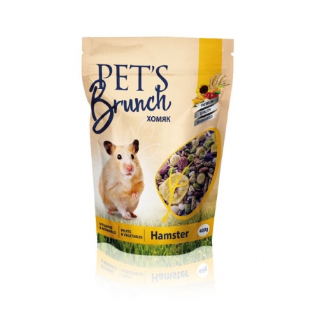 Корм сухой для грызунов PET'S BRUNCH РАЦИОН ДЛЯ ХОМЯКОВ, 400 г в зоомагазине Лепшы Сябар