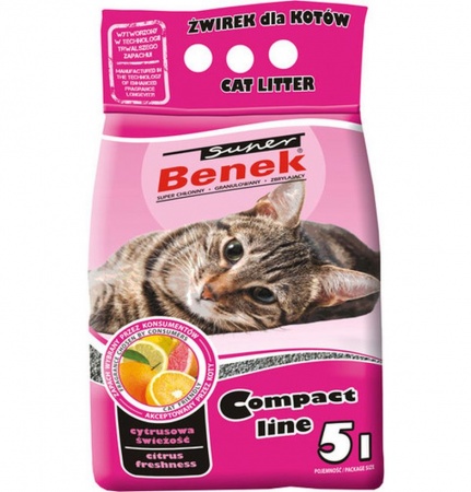 S.Benek Компакт Цитрусовая свежесть (комкующийся) в зоомагазине Лепшы Сябар