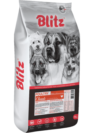 Blitz Classic Poultry Adult All Breeds (домашняя птица) в зоомагазине Лепшы Сябар