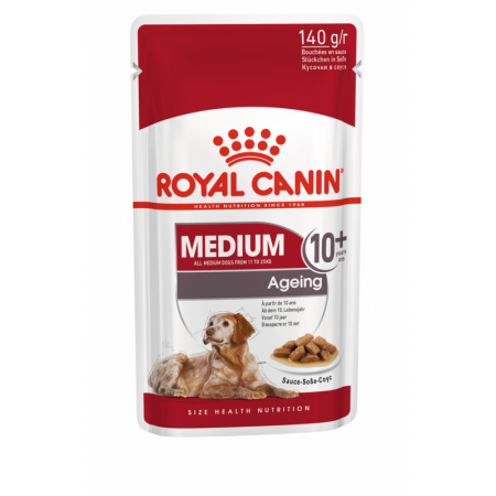 Royal Canin Medium Ageing 10+ (в соусе), 140 г х 10 шт в зоомагазине Лепшы Сябар