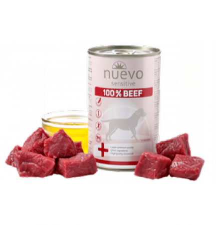 Nuevo Sensitive 100% Beef dog (говядина) в зоомагазине Лепшы Сябар