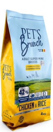 PET'S BRUNCH ADULT SUPER MINI BREEDS (курица, рис, овощи) в зоомагазине Лепшы Сябар