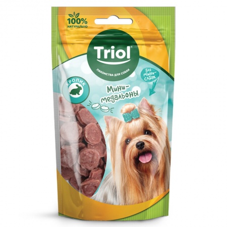 Мини-медальоны для мини-собак из кролика, 50 г в зоомагазине Лепшы Сябар