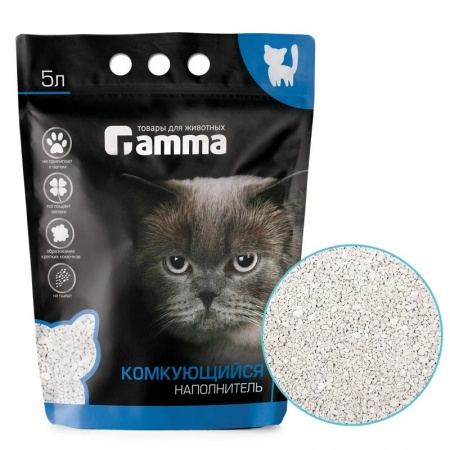 Gamma Наполнитель комкующийся бентонитовый в зоомагазине Лепшы Сябар