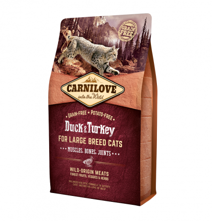 Carnilove for Large Breed Cats (утка, индейка) в зоомагазине Лепшы Сябар