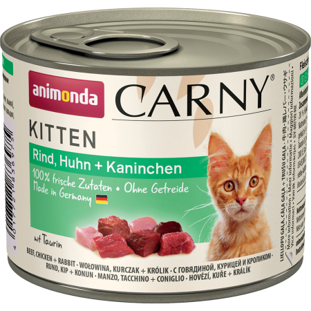 Carny Kitten (говядина, курица, кролик) в зоомагазине Лепшы Сябар