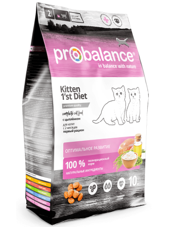 ProBalance 1'st Diet Kitten (цыпленок) в зоомагазине Лепшы Сябар