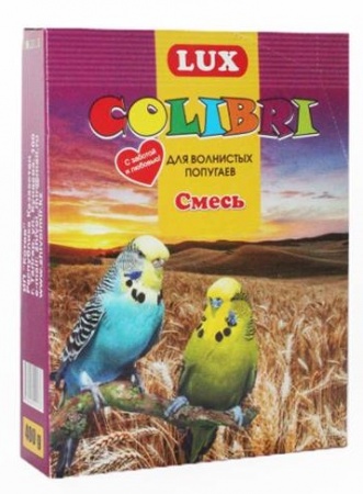 Корм сухой COLIBRI LUX Смесь для волнистых попугаев, 500 г в зоомагазине Лепшы Сябар